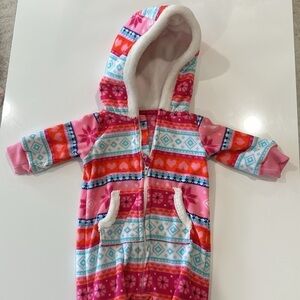 Colorful fleece onesie